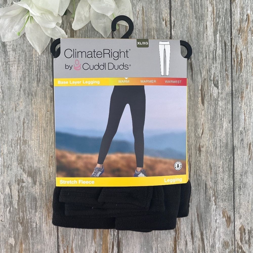Stretch Warm Stretch Fleece High Rise Base Layer Thermal Legging Size XL